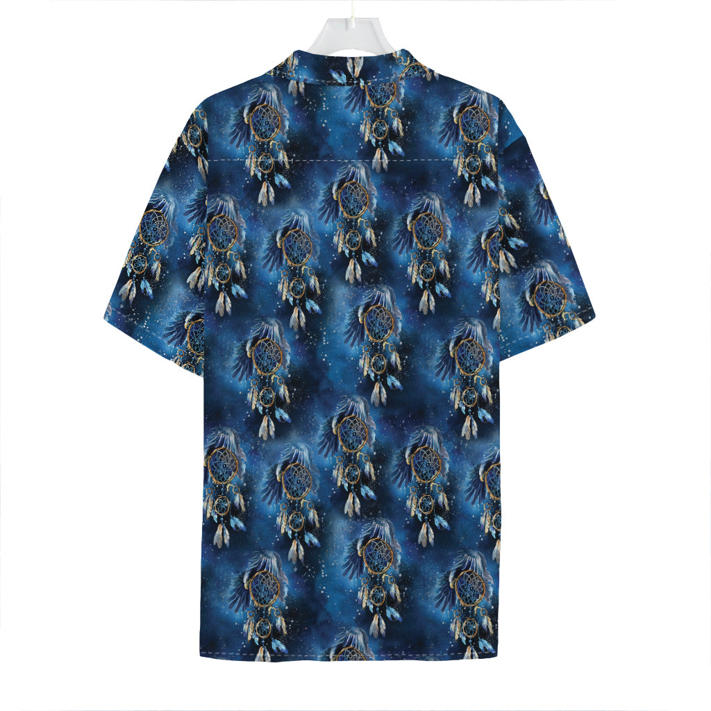 Blue Galaxy Dream Catcher Pattern Print Hawaiian Shirt