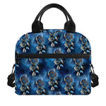 Blue Galaxy Dream Catcher Pattern Print Insulated Lunch Bag
