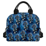 Blue Galaxy Dream Catcher Pattern Print Insulated Lunch Bag