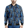 Blue Galaxy Dream Catcher Pattern Print Men's Bomber Jacket