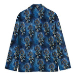 Blue Galaxy Dream Catcher Pattern Print Men's Cotton Blazer