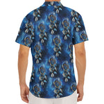 Blue Galaxy Dream Catcher Pattern Print Men's Deep V-Neck Shirt