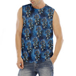 Blue Galaxy Dream Catcher Pattern Print Men's Fitness Tank Top
