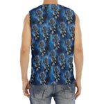 Blue Galaxy Dream Catcher Pattern Print Men's Fitness Tank Top