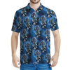 Blue Galaxy Dream Catcher Pattern Print Men's Polo Shirt