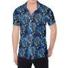 Blue Galaxy Dream Catcher Pattern Print Men's Shirt