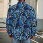 Blue Galaxy Dream Catcher Pattern Print Men's Shirt Jacket