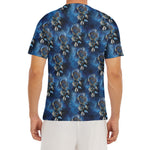 Blue Galaxy Dream Catcher Pattern Print Men's Short Sleeve Rash Guard