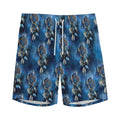 Blue Galaxy Dream Catcher Pattern Print Men's Athletic Shorts