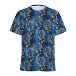 Blue Galaxy Dream Catcher Pattern Print Men's Sports T-Shirt