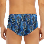 Blue Galaxy Dream Catcher Pattern Print Men's Triangle Swim Briefs