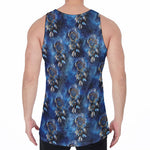 Blue Galaxy Dream Catcher Pattern Print Men's Velvet Tank Top