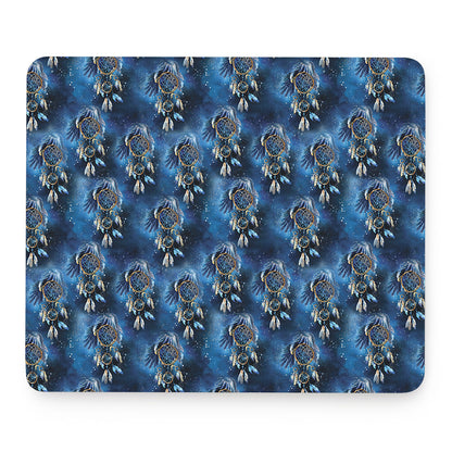 Blue Galaxy Dream Catcher Pattern Print Mouse Pad
