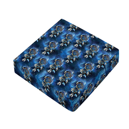 Blue Galaxy Dream Catcher Pattern Print Outdoor Seat Cushion Cover
