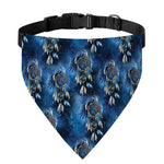Blue Galaxy Dream Catcher Pattern Print Over The Collar Dog Bandana