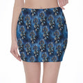 Blue Galaxy Dream Catcher Pattern Print Pencil Mini Skirt
