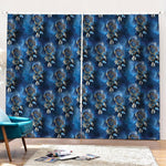 Blue Galaxy Dream Catcher Pattern Print Pencil Pleat Curtains