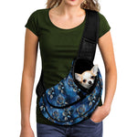 Blue Galaxy Dream Catcher Pattern Print Pet Sling Carrier