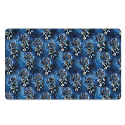 Blue Galaxy Dream Catcher Pattern Print Polyester Doormat