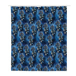 Blue Galaxy Dream Catcher Pattern Print Polyester Shower Curtain