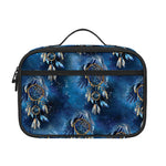 Blue Galaxy Dream Catcher Pattern Print Portable Lunch Bag