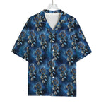 Blue Galaxy Dream Catcher Pattern Print Rayon Hawaiian Shirt