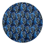 Blue Galaxy Dream Catcher Pattern Print Round Blanket