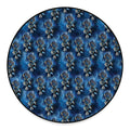 Blue Galaxy Dream Catcher Pattern Print Round Floor Mat