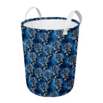 Blue Galaxy Dream Catcher Pattern Print Round Laundry Basket