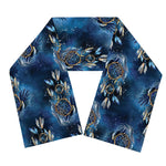 Blue Galaxy Dream Catcher Pattern Print Scarf