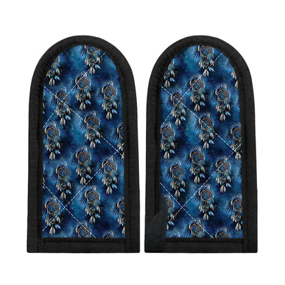 Blue Galaxy Dream Catcher Pattern Print Skillet Handle Cover