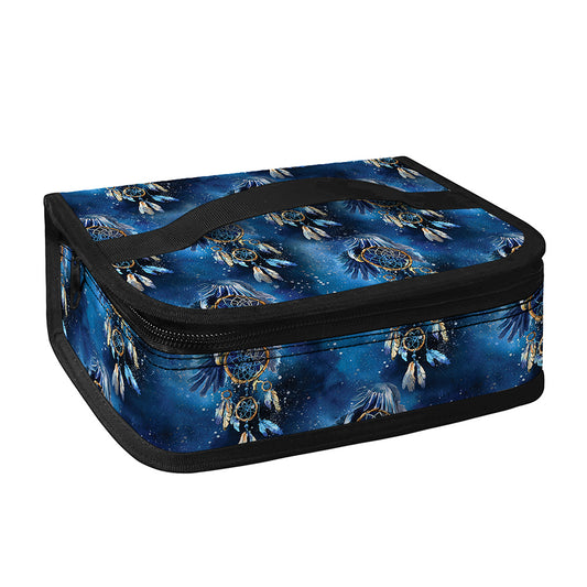 Blue Galaxy Dream Catcher Pattern Print Small Lunch Bag