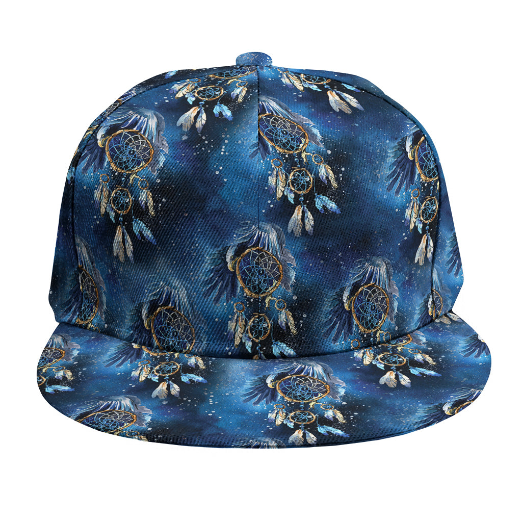 Blue Galaxy Dream Catcher Pattern Print Snapback Cap
