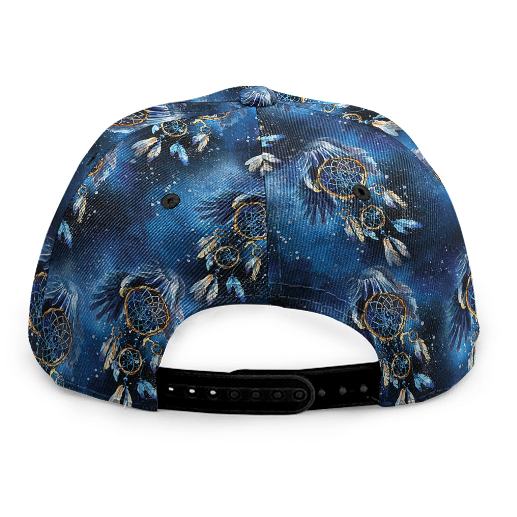 Blue Galaxy Dream Catcher Pattern Print Snapback Cap