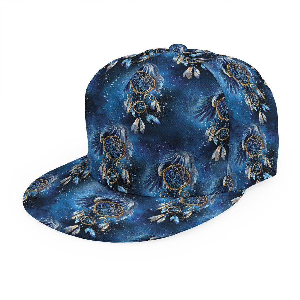 Blue Galaxy Dream Catcher Pattern Print Snapback Cap
