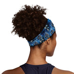 Blue Galaxy Dream Catcher Pattern Print Sports Headband