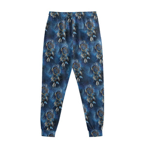 Blue Galaxy Dream Catcher Pattern Print Sweatpants