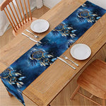 Blue Galaxy Dream Catcher Pattern Print Table Runner