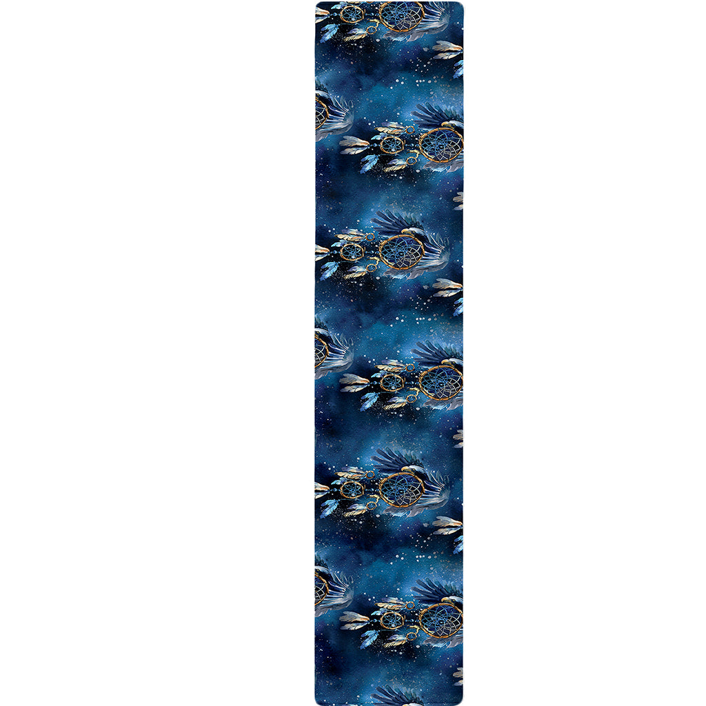 Blue Galaxy Dream Catcher Pattern Print Table Runner