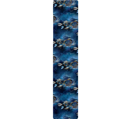 Blue Galaxy Dream Catcher Pattern Print Table Runner