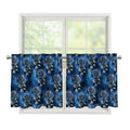 Blue Galaxy Dream Catcher Pattern Print Tier Curtains