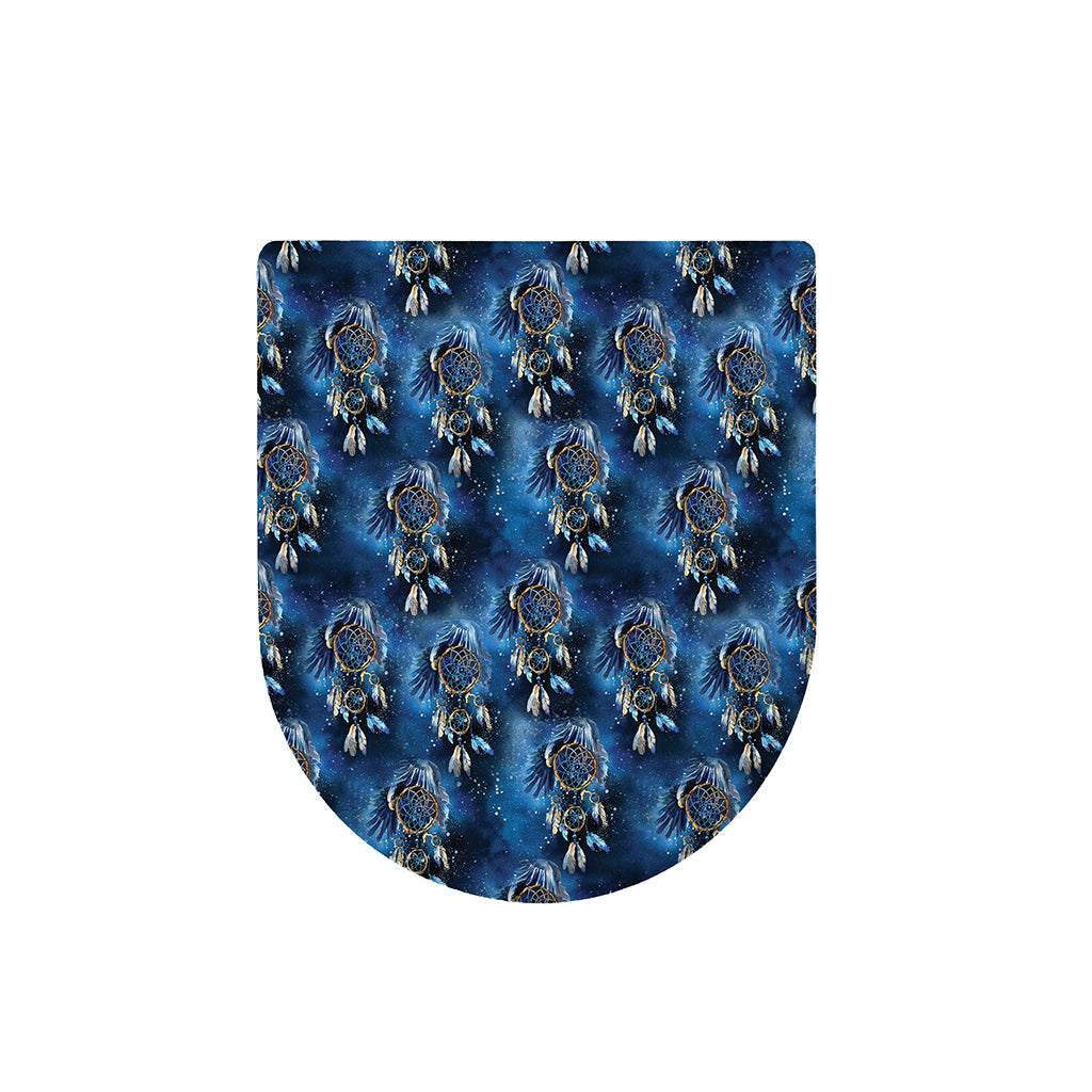 Blue Galaxy Dream Catcher Pattern Print Toilet Lid Cover