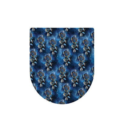 Blue Galaxy Dream Catcher Pattern Print Toilet Lid Cover