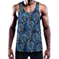 Blue Galaxy Dream Catcher Pattern Print Men's Workout Tank Top