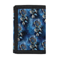 Blue Galaxy Dream Catcher Pattern Print Trifold Wallet