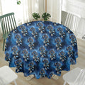 Blue Galaxy Dream Catcher Pattern Print Waterproof Round Tablecloth