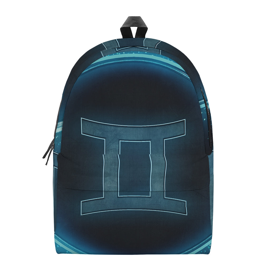 Blue Gemini Zodiac Sign Print Backpack