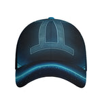 Blue Gemini Zodiac Sign Print Baseball Cap