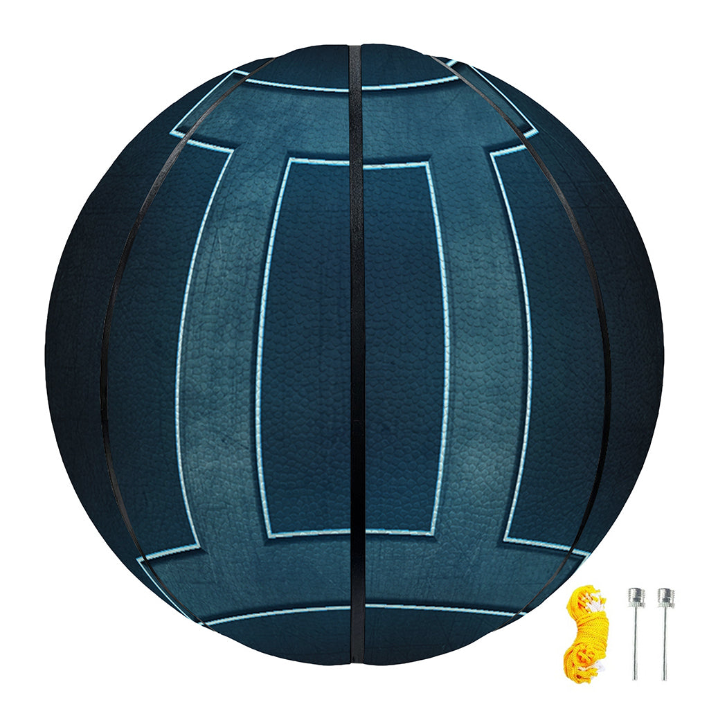 Blue Gemini Zodiac Sign Print Basketball