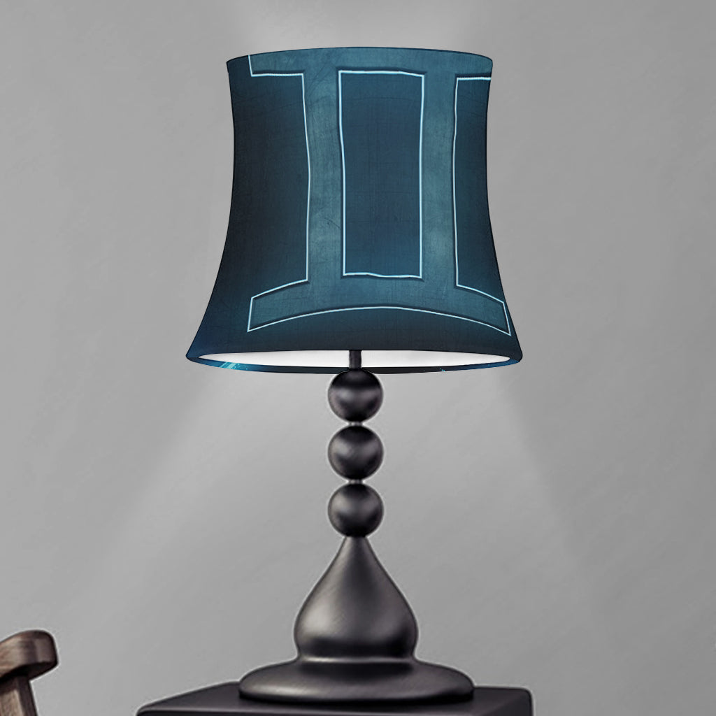 Blue Gemini Zodiac Sign Print Bell Lamp Shade